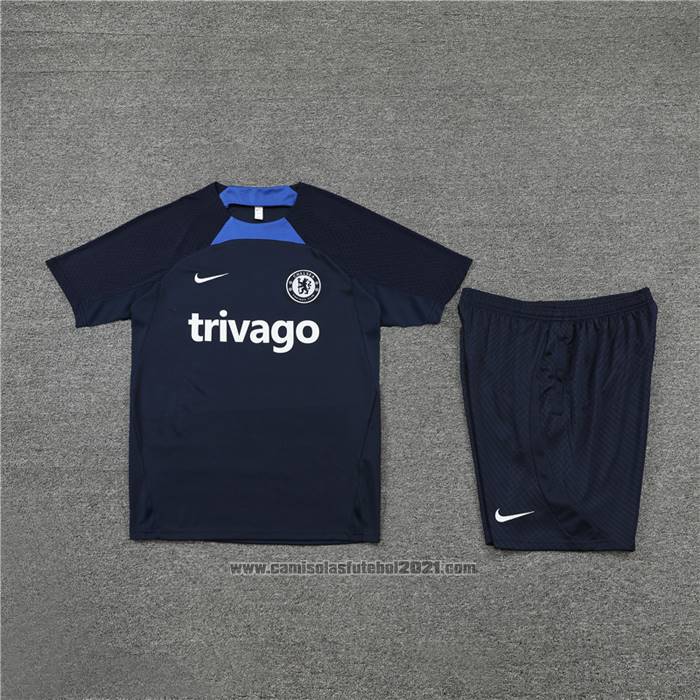 Fato de Treino Chelsea Manga Curta 2022-2023 Preto - Calcas Curta